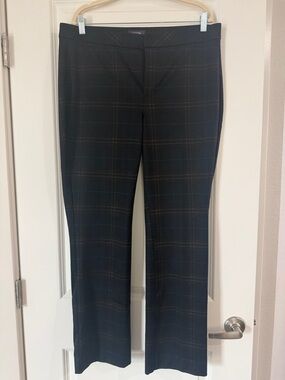 NYDJ Dark Blue Plaid Trousers